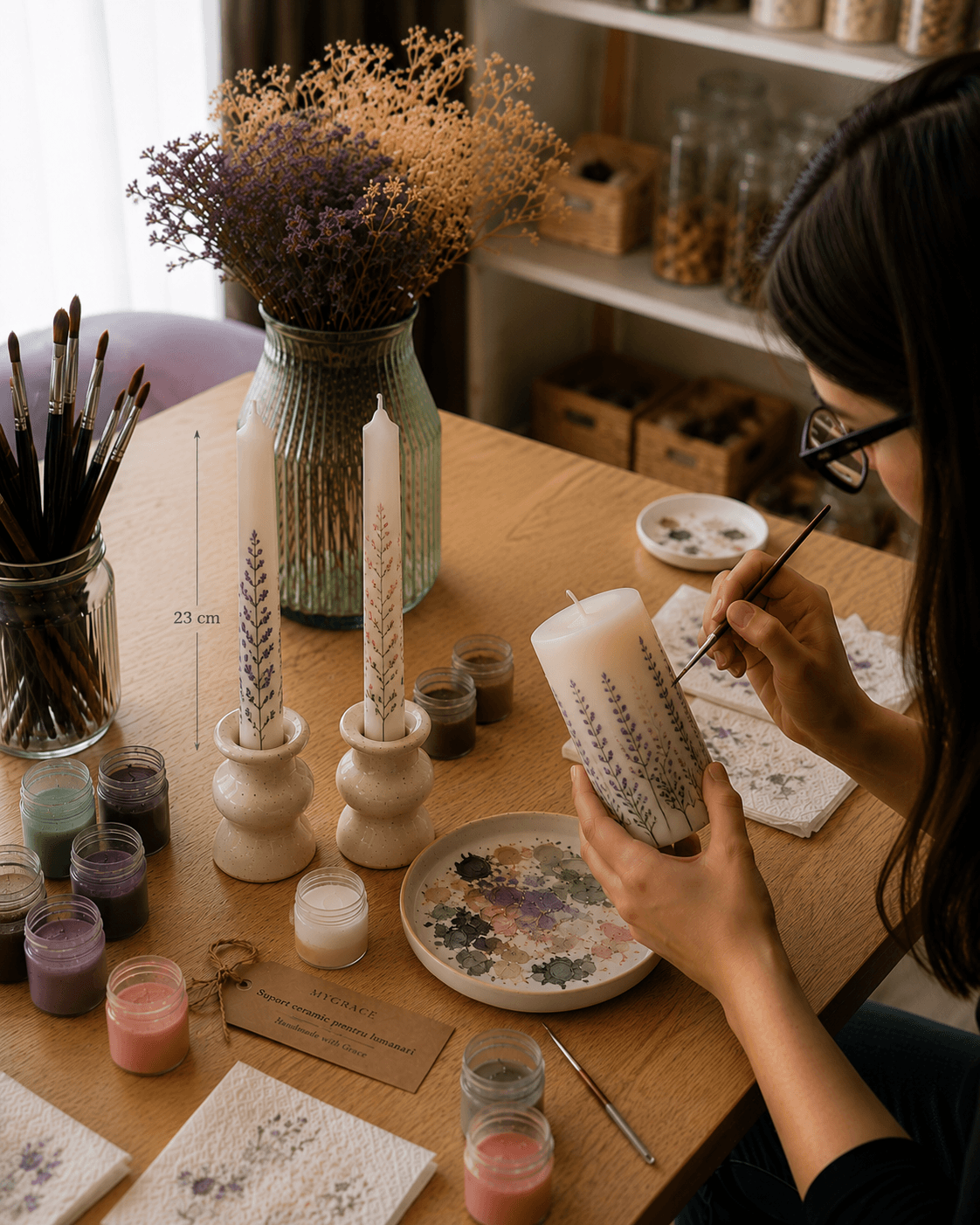 Atelier de pictură pe lumânări naturale
