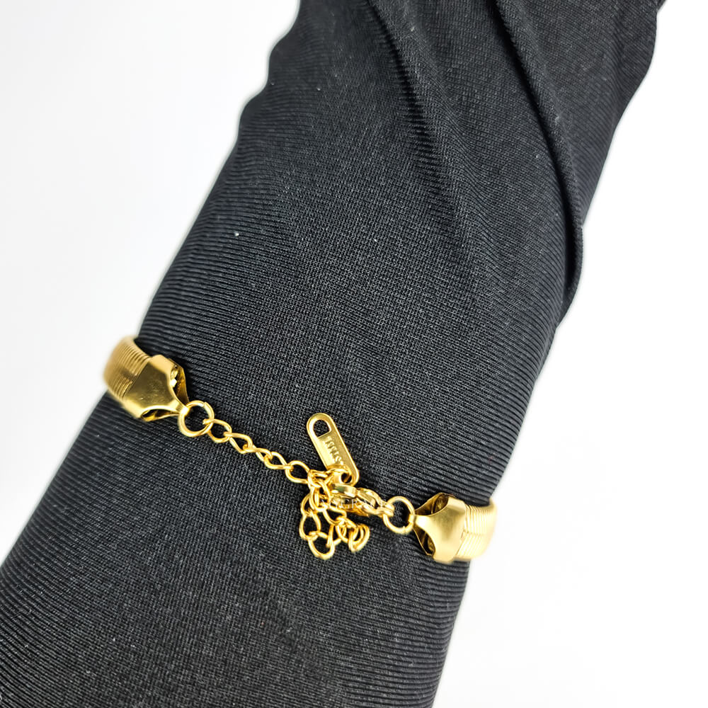 Brățară oțel inoxidabil ”Be iconic”, aurie, model snake, placată cu aur 18K