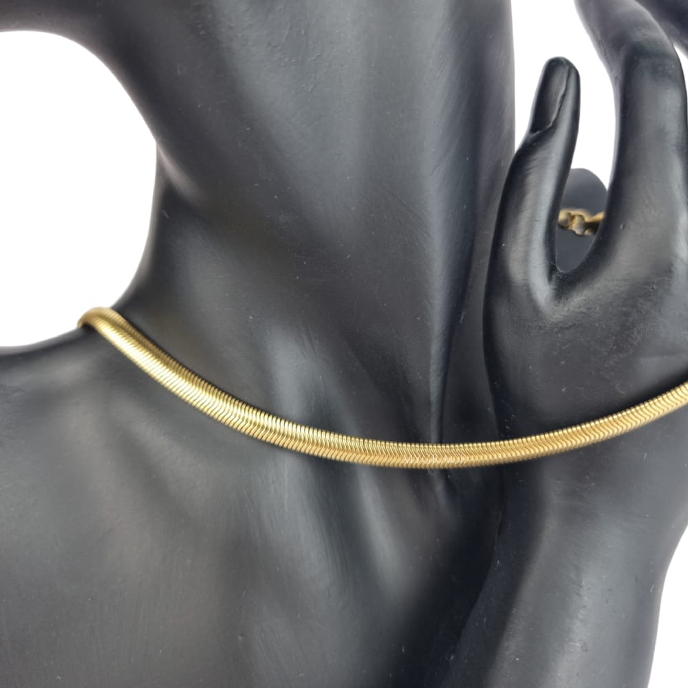 Colier oțel inoxidabil ”Be iconic”, auriu, model snake chain, placat cu aur, 0.5 cm