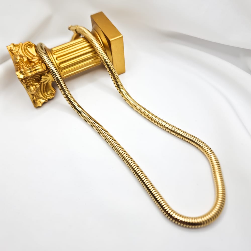 Colier oțel inoxidabil ”Be bold”, auriu, model snake chain geometric, placat cu aur, 0.4 cm