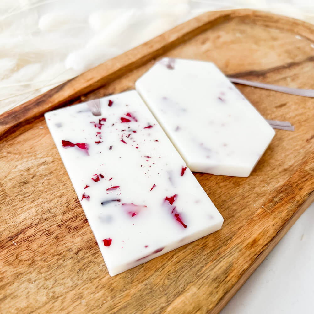 Tabletă parfumată trandafir, ceară naturală de soia