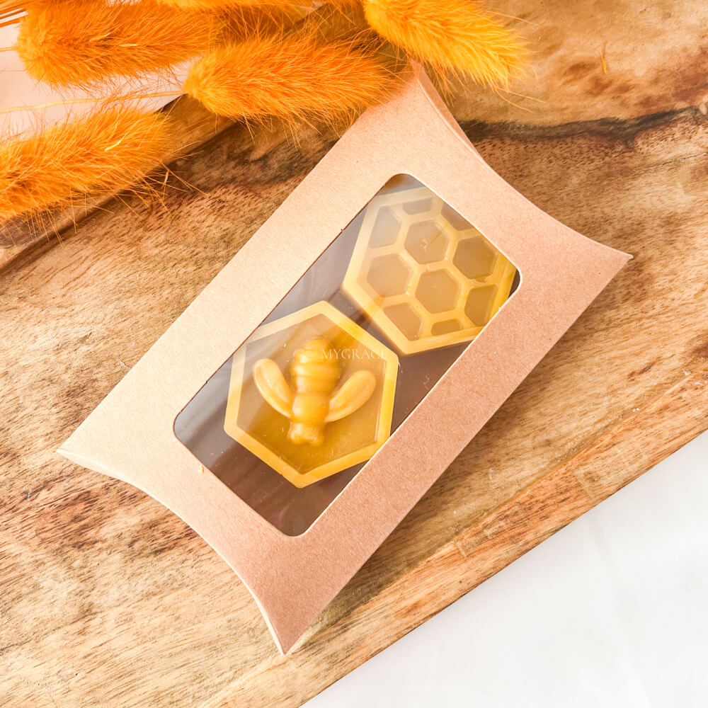 Air-Purifying Beeswax, 100% Pure Beeswax, Local Producer, Honeycomb Design