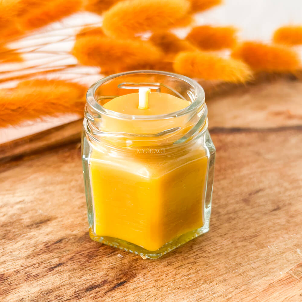 Beeswax Candle – Air Purification, 100% Pure Beeswax, Natural Honey Scent