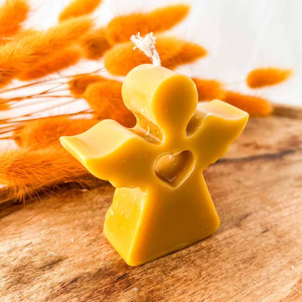 Pure Beeswax Decorative Candle – Angel Design