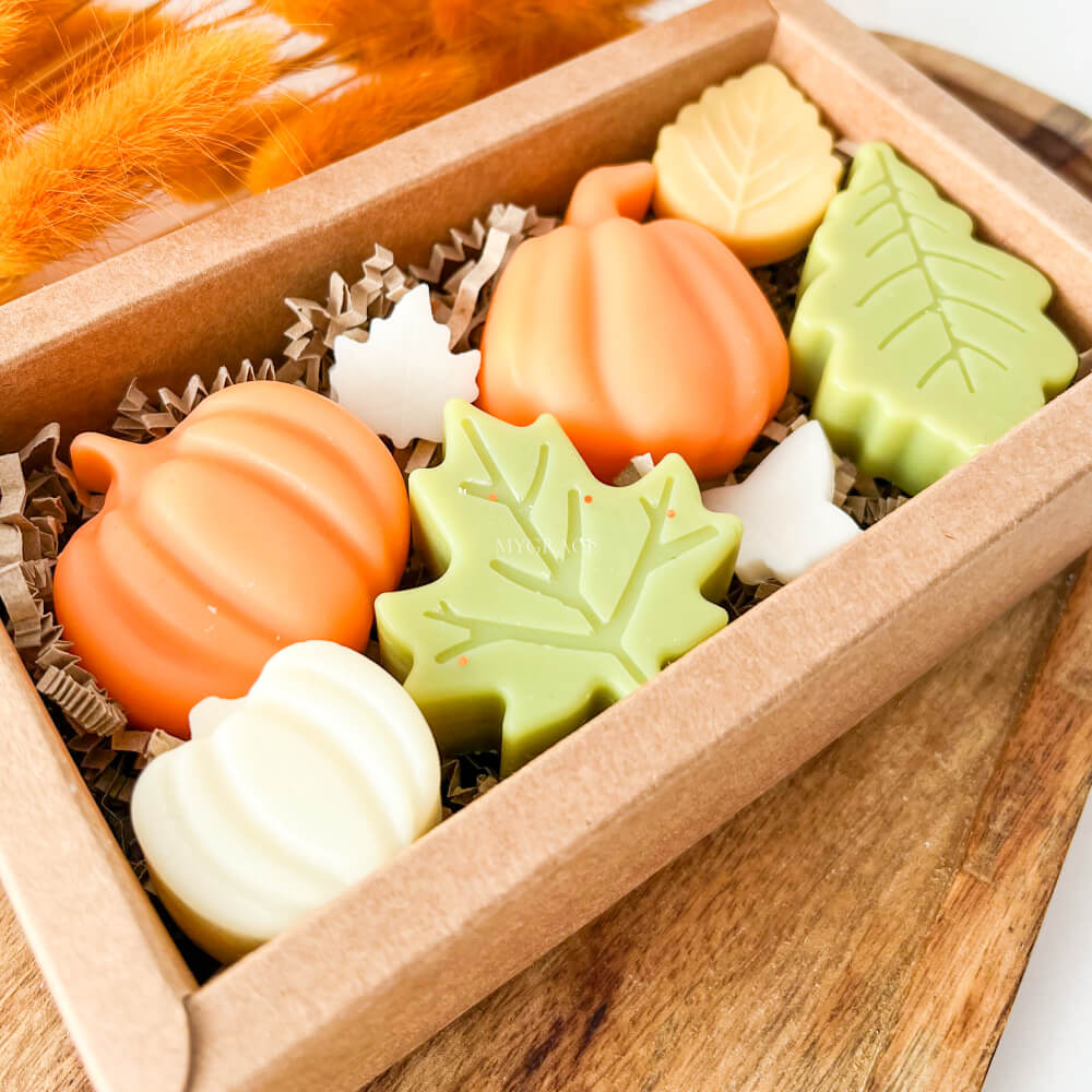Ceară parfumată toamnă, wax melts ceară naturală, diverse figurine - set cadou toamnă