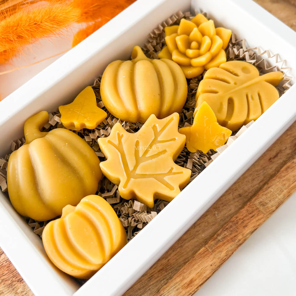 Beeswax Air-Purifying Gift Set, Natural Wax Melts, Various Figurines – Autumn Gift Set