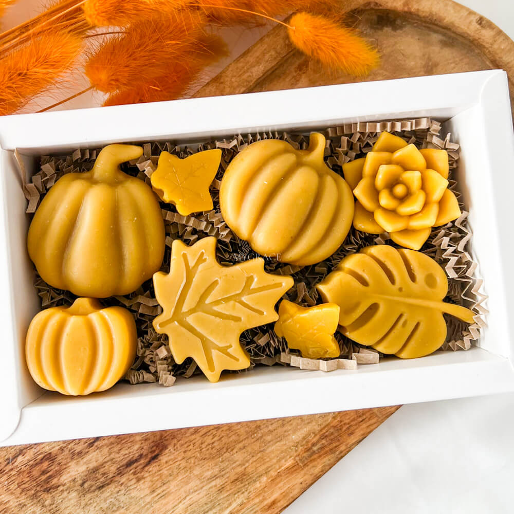 Beeswax Air-Purifying Gift Set, Natural Wax Melts, Various Figurines – Autumn Gift Set