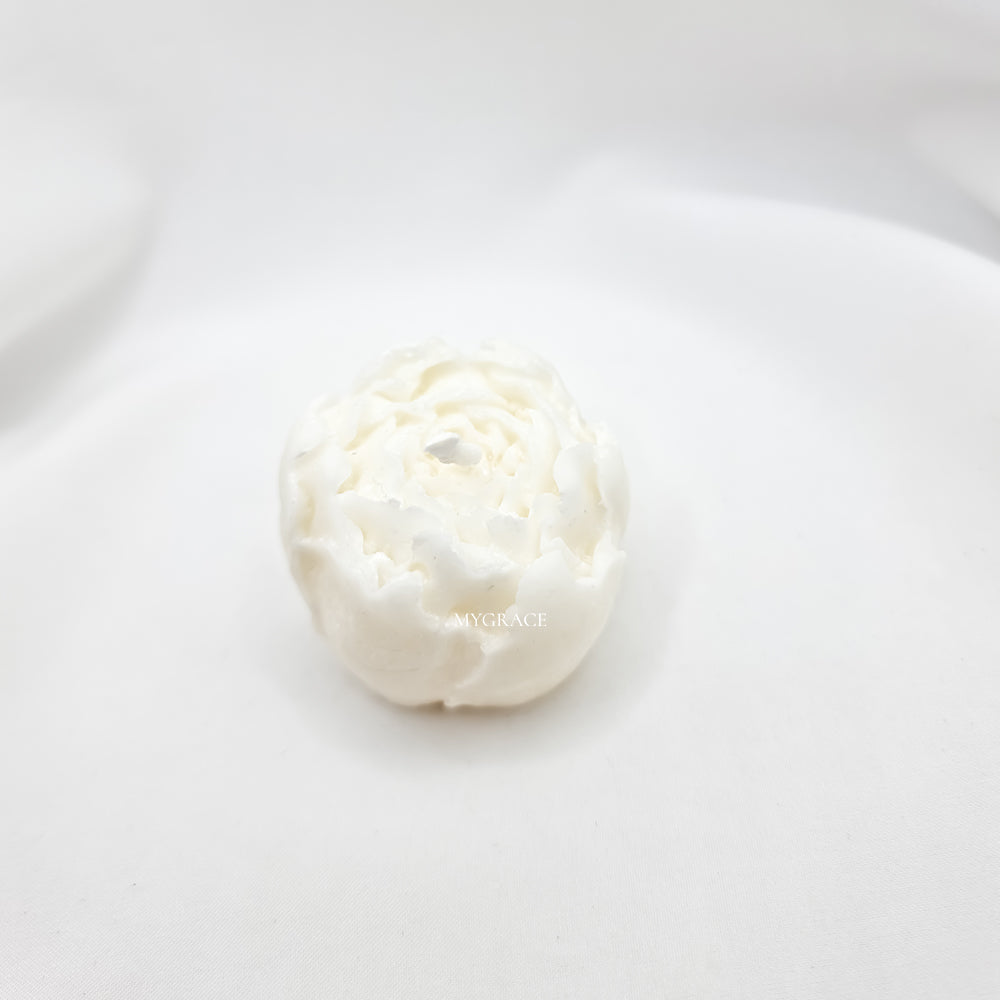 Mini lumânare decorativă parfumată ceară palmier, Graceful touch, model bujor