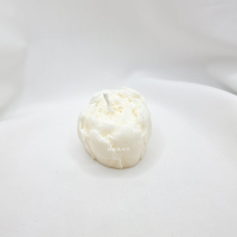 Mini lumânare decorativă parfumată ceară palmier, Graceful touch, model bujor