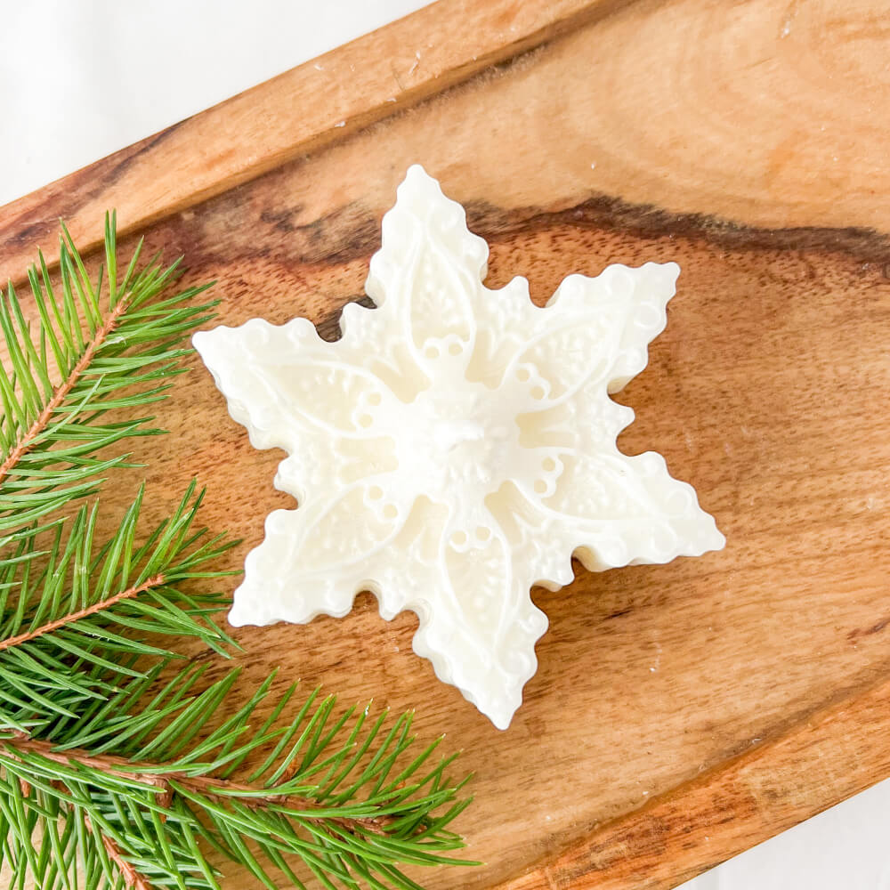 Christmas Candle, Scented, Natural Wax, Snowflake 2 – Limited Christmas Edition