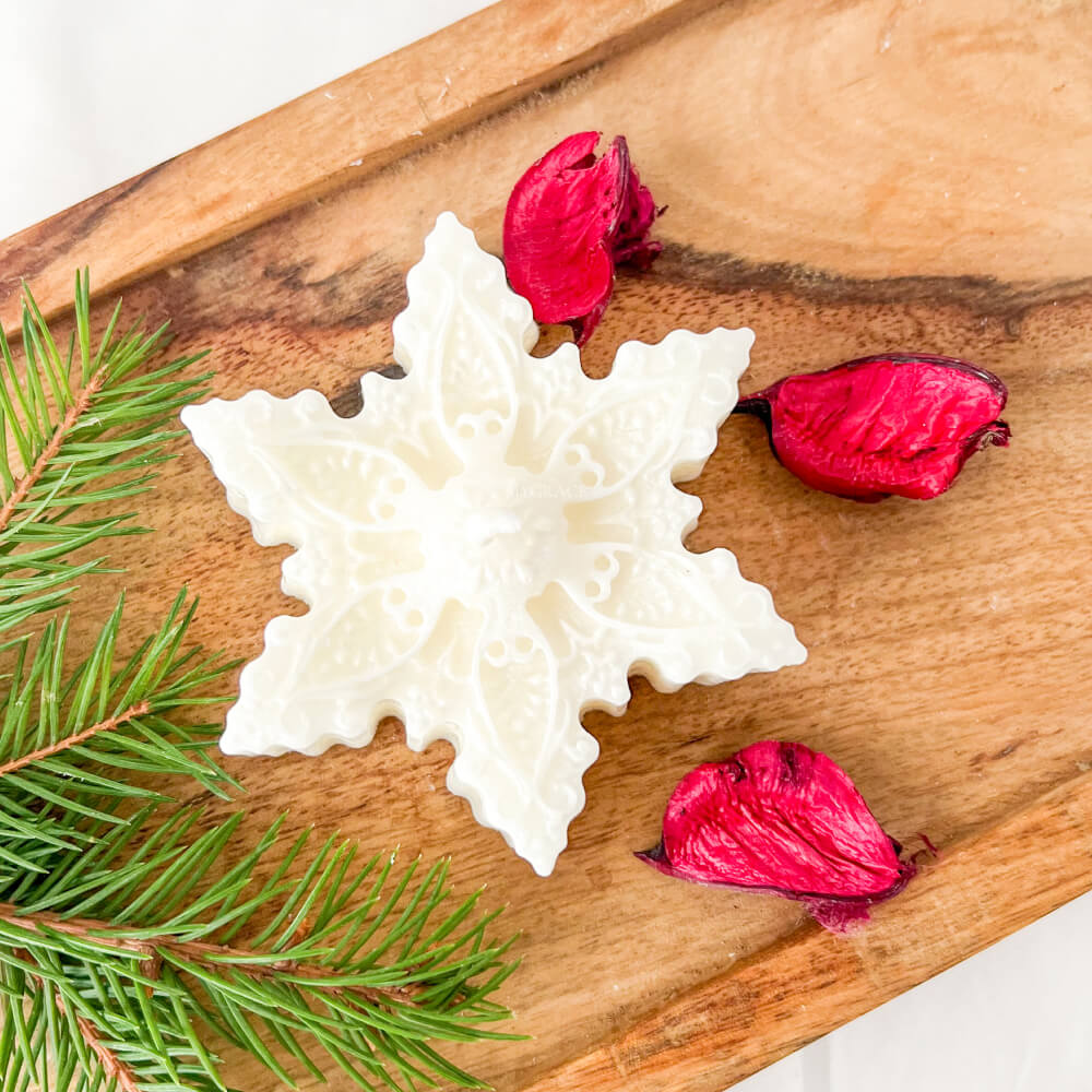 Christmas Candle, Scented, Natural Wax, Snowflake 2 – Limited Christmas Edition