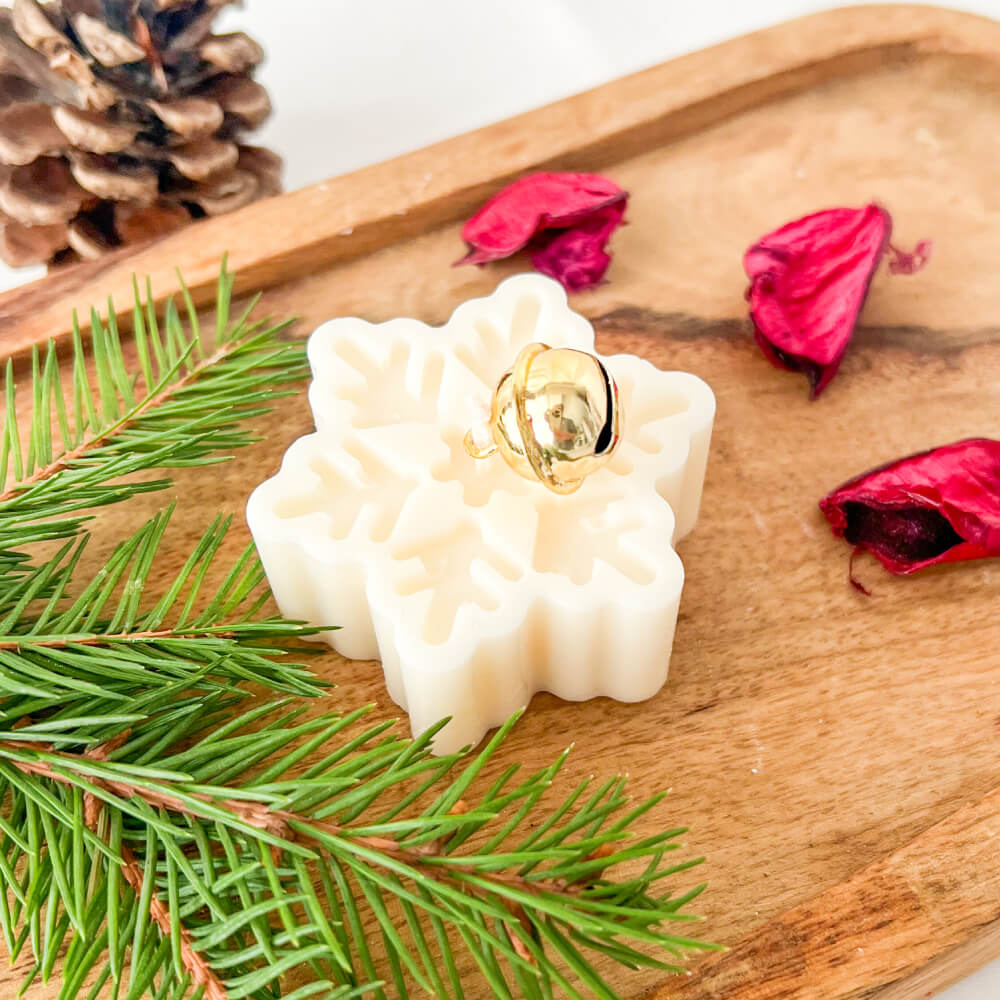Christmas Candle, Scented, Natural Wax, Small Snowflake – Limited Christmas Edition