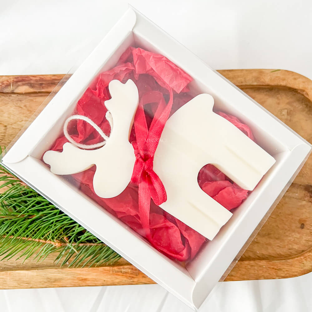Christmas Candle, Scented, Natural Wax, Reindeer, Limited Christmas Edition