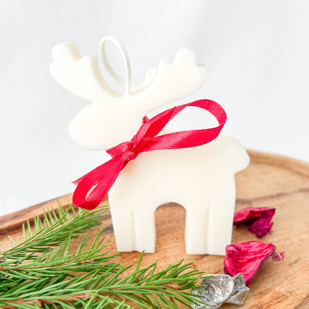 Christmas Candle, Scented, Natural Wax, Reindeer, Limited Christmas Edition