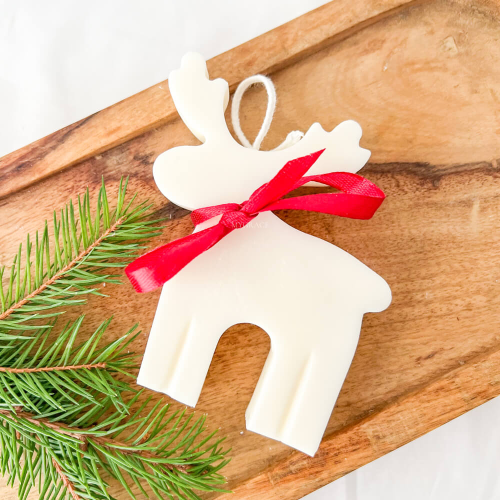 Christmas Candle, Scented, Natural Wax, Reindeer, Limited Christmas Edition