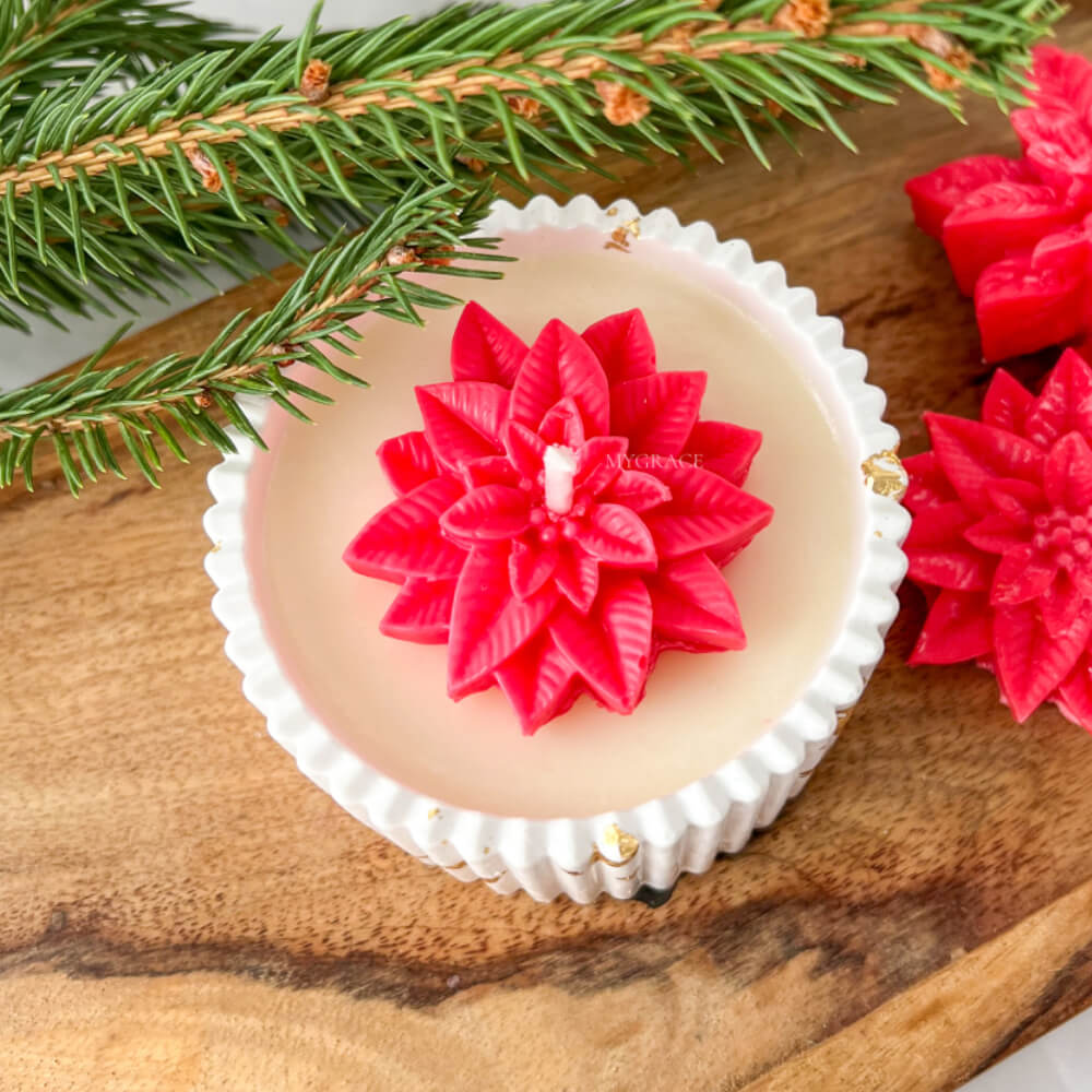 Christmas Candle, Scented, Soy Wax, Handmade Ceramic Holder, Limited Christmas Edition