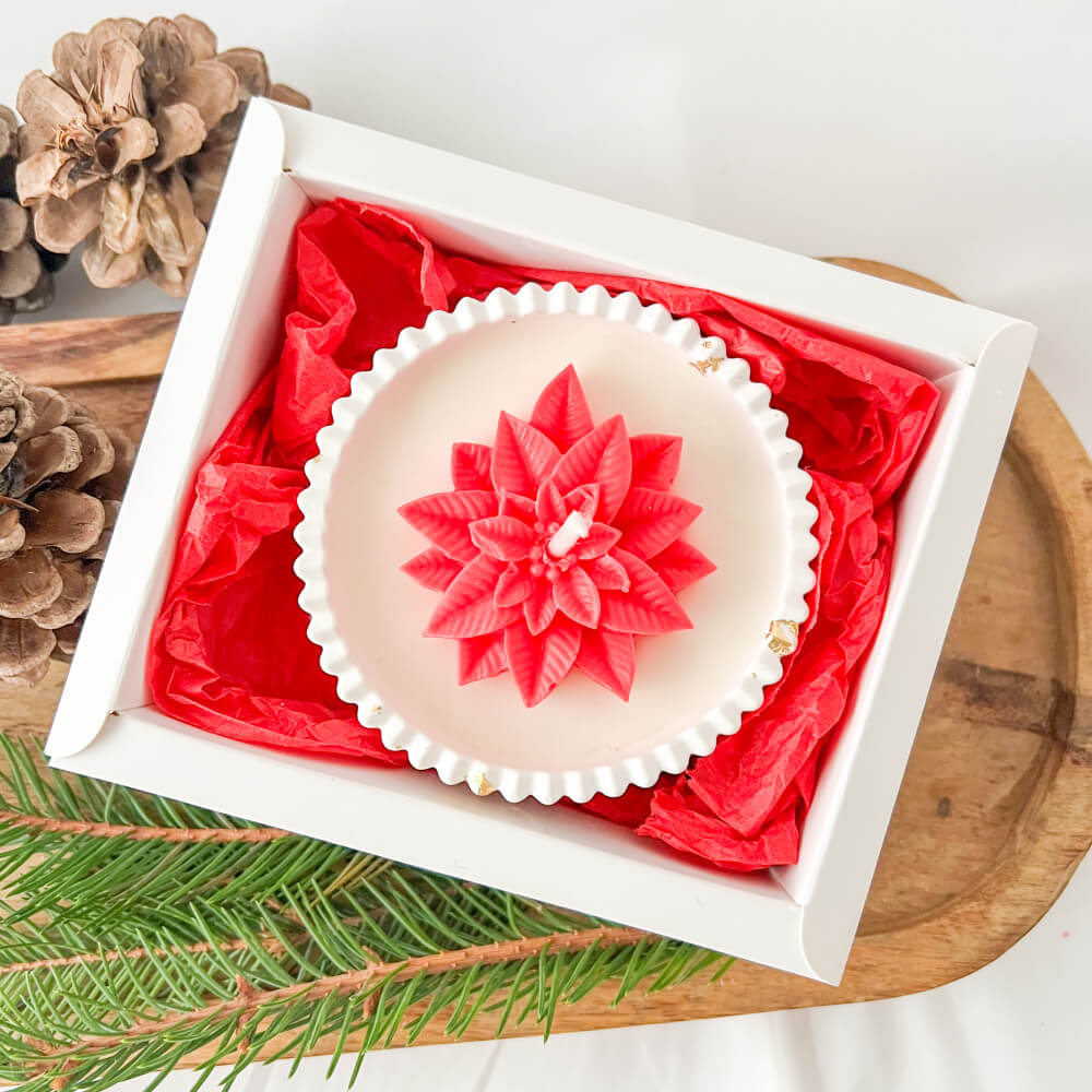 Christmas Candle, Scented, Soy Wax, Handmade Ceramic Holder, Limited Christmas Edition