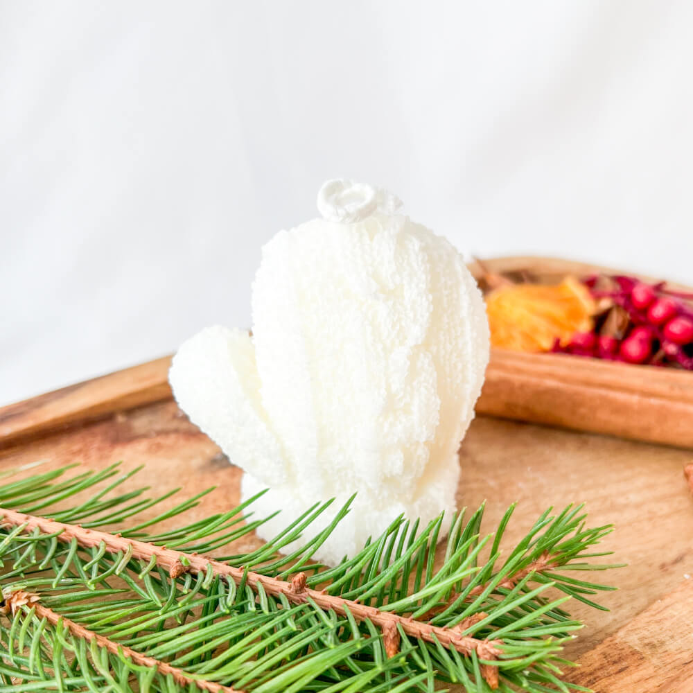 Christmas Candle, Scented, Natural Wax, Mitten, Limited Edition Christmas