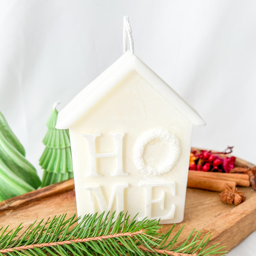 Christmas Candle, Natural Wax, House, Limited Edition Christmas