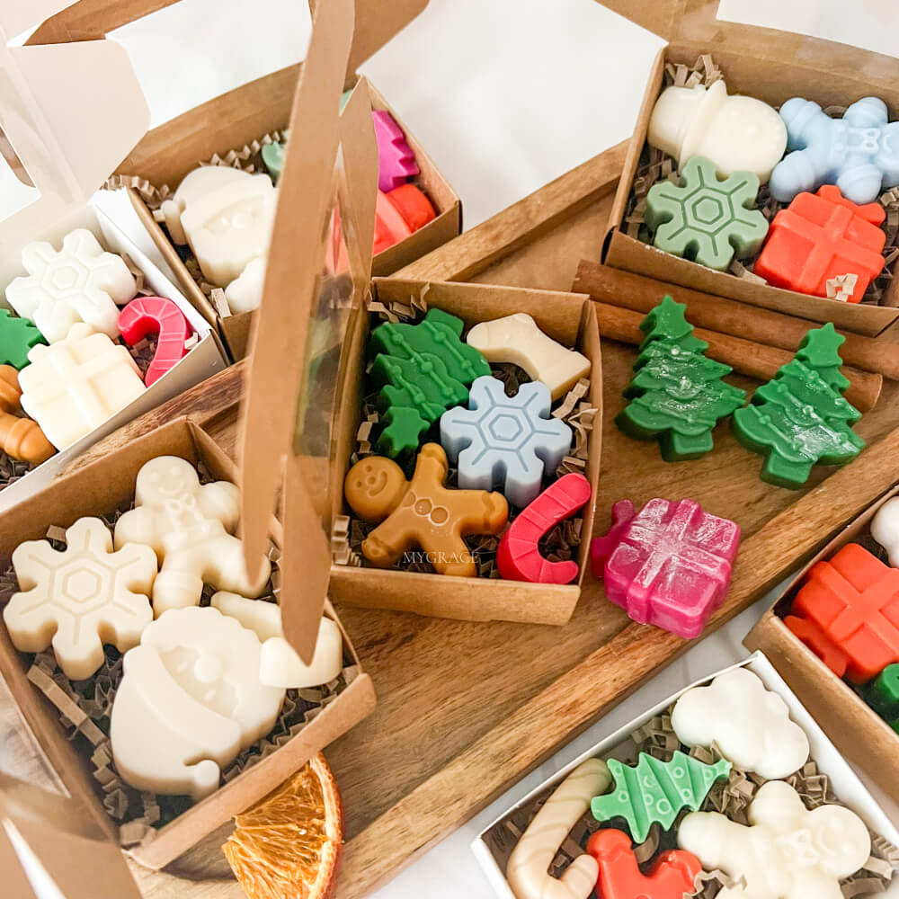 Christmas Scented Wax, Christmas Figurines (Pure Soy Wax Melts)