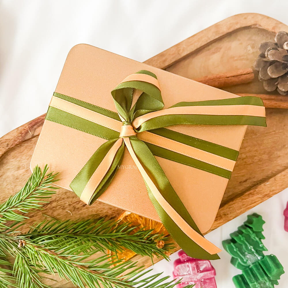 Cadou de Crăciun/Secret Santa ceară parfumată și lumânare Brad de Crăciun