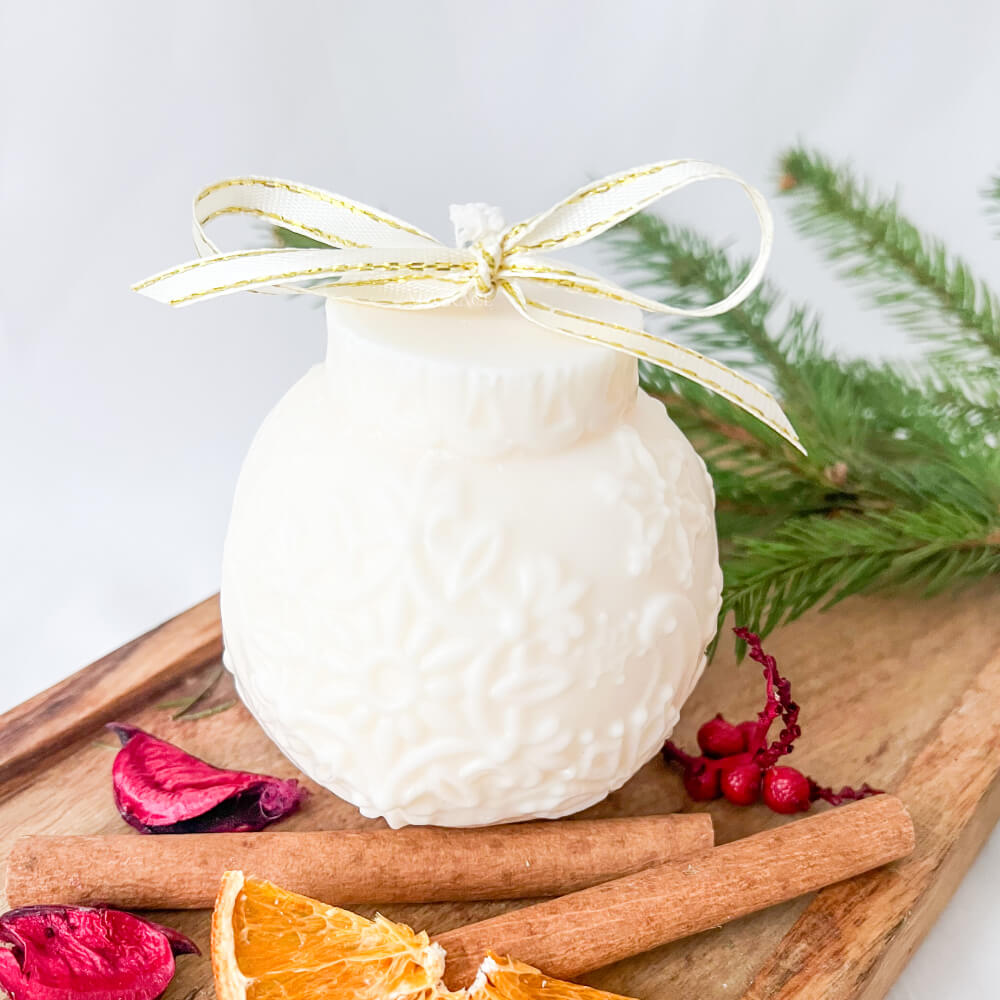Christmas Candle, Natural Wax, Christmas Ornament, Limited Edition Christmas