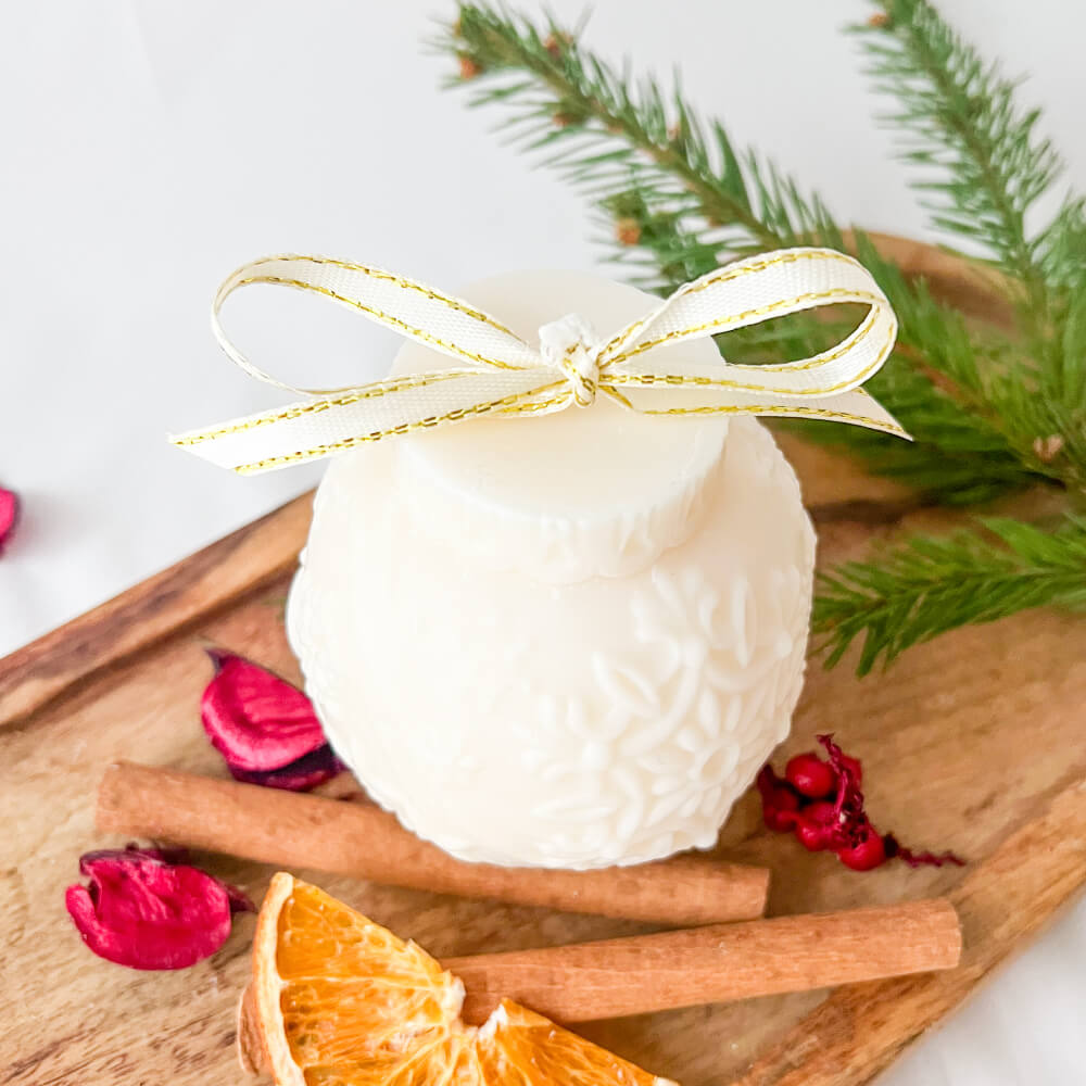 Christmas Candle, Natural Wax, Christmas Ornament, Limited Edition Christmas