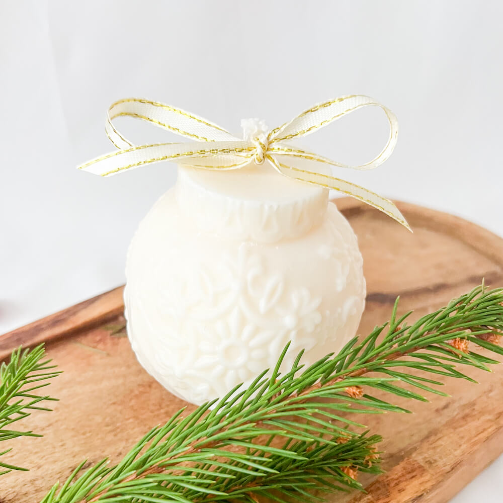 Christmas Candle, Natural Wax, Christmas Ornament, Limited Edition Christmas