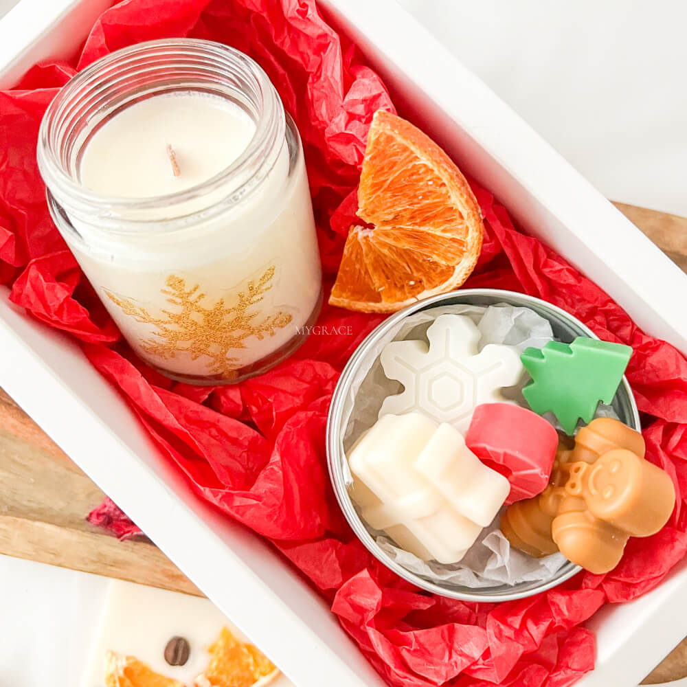 Christmas Gift / Secret Santa – Scented Wax Melts and Jar Candle Set