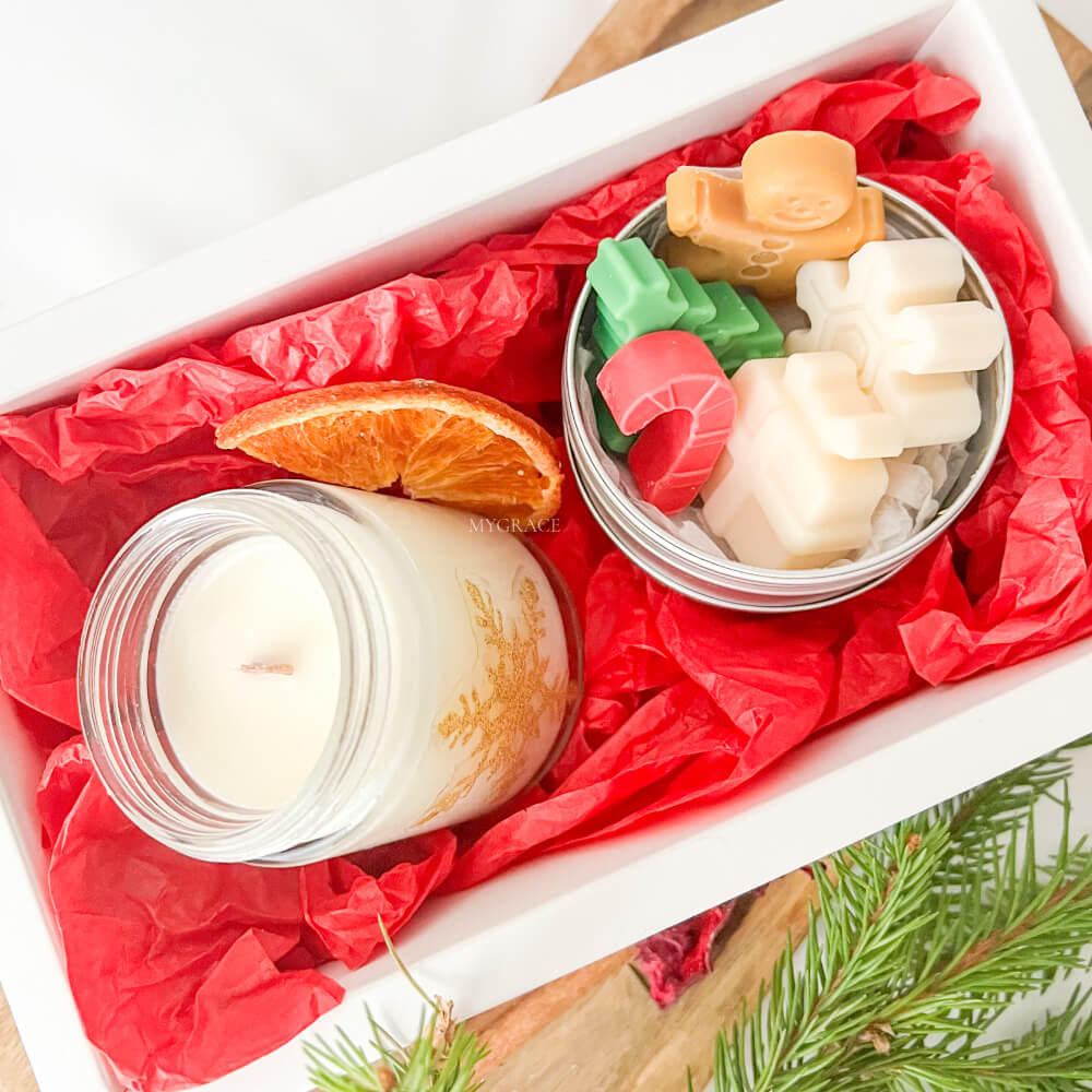 Christmas Gift / Secret Santa – Scented Wax Melts and Jar Candle Set