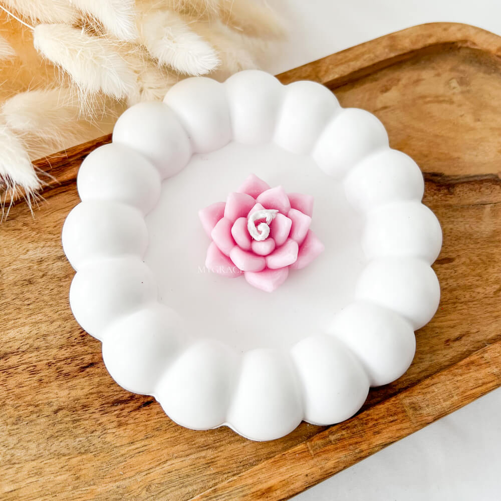 Tăviță decorativă pentru bijuterii și lumânări, model bule, handmade