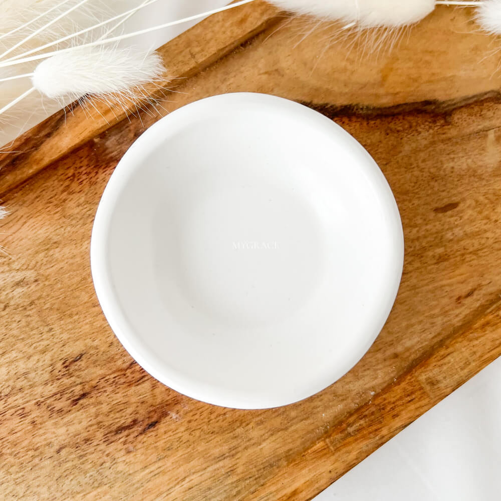 Bol decorativ ceramic, minimalist, realizat manual