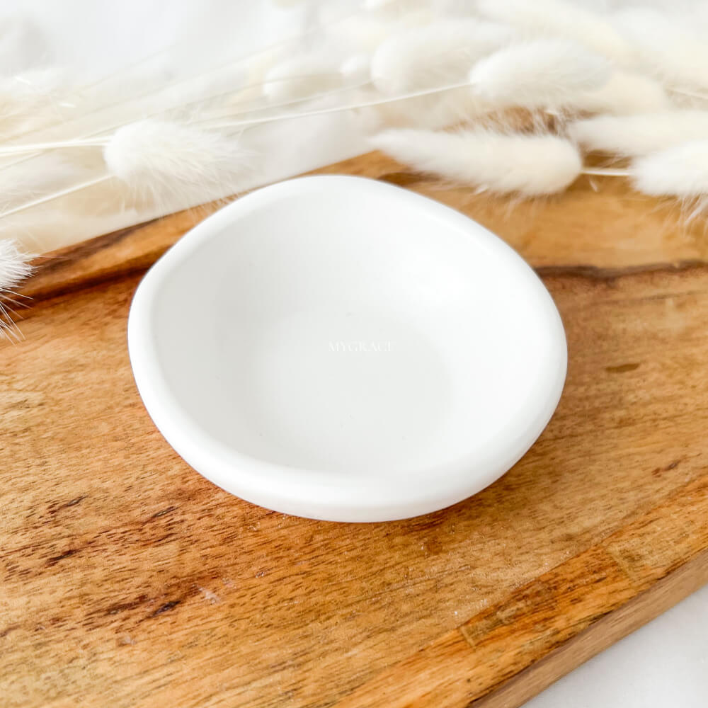 Bol decorativ ceramic, minimalist, realizat manual