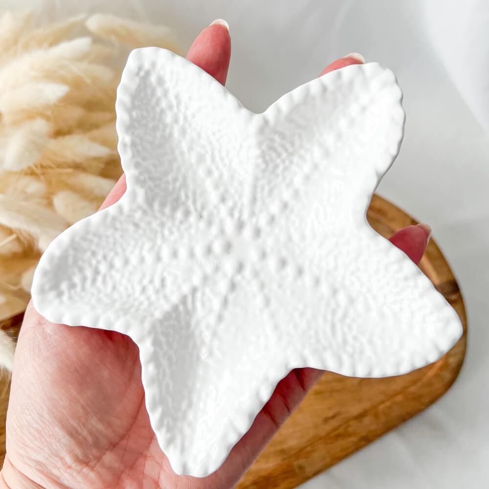 Tăviță decorativă pentru bijuterii sau lumânări, stea de mare, handmade