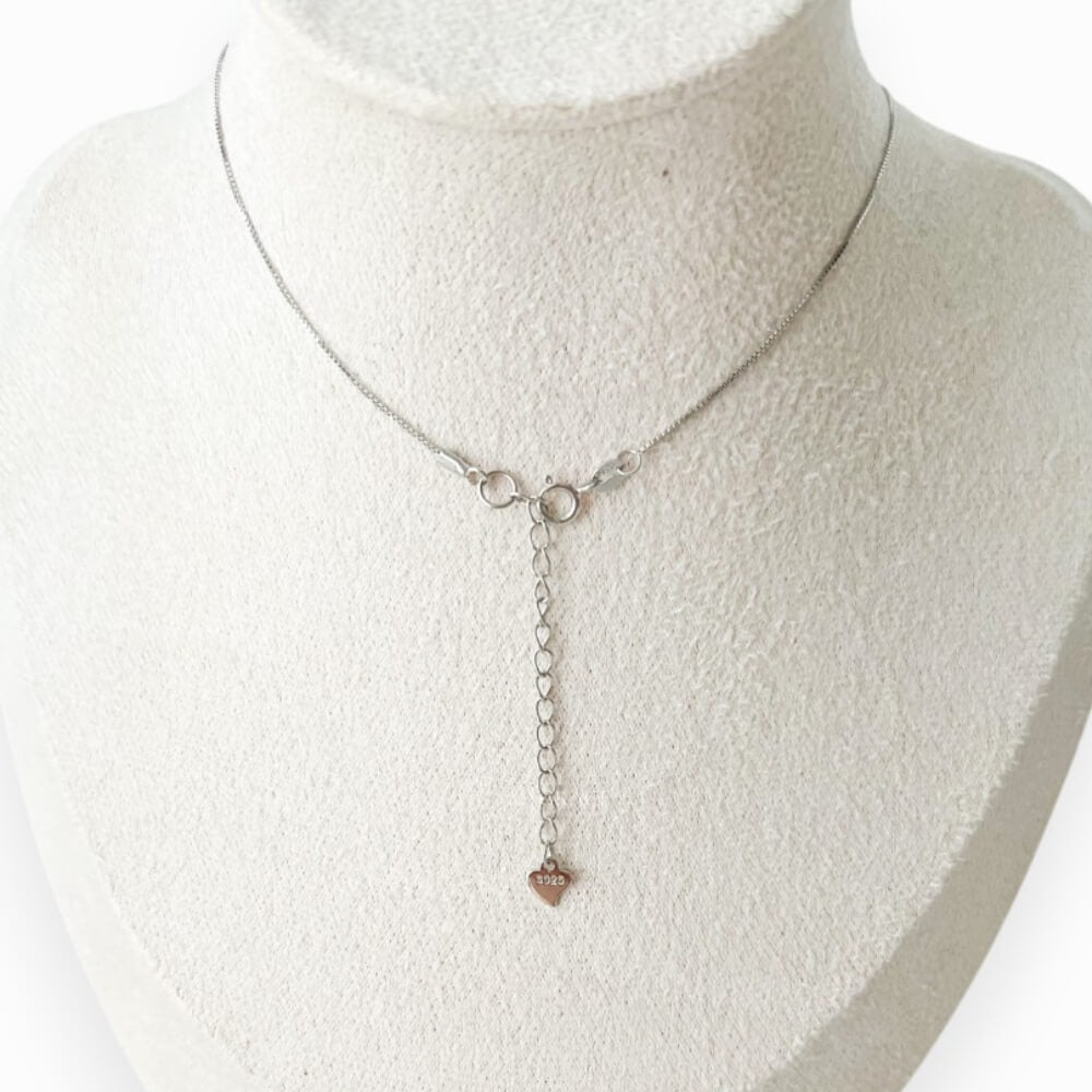 Colier argint 925 cu pandantiv perlă naturală, alb, la baza gâtului, MYGRACE