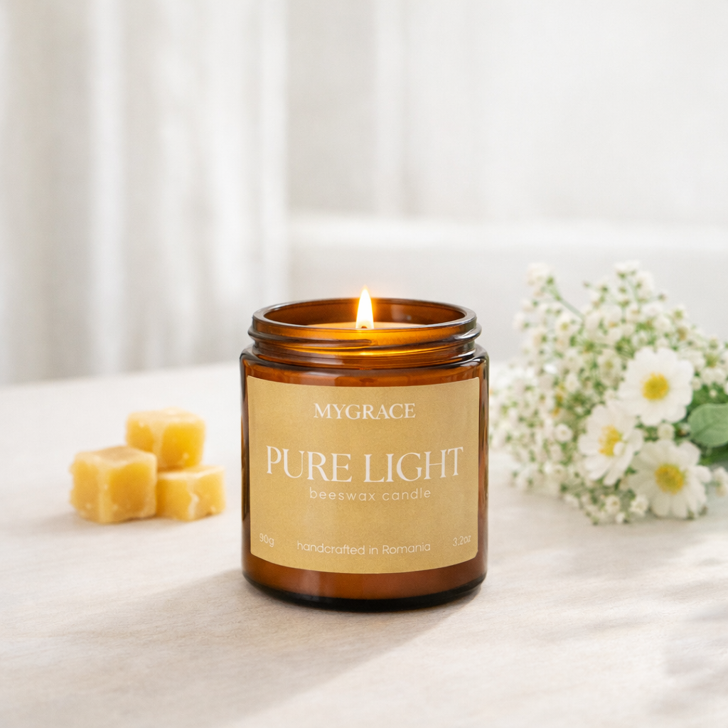 Lumânare din ceară de albine - pură, fără parfum