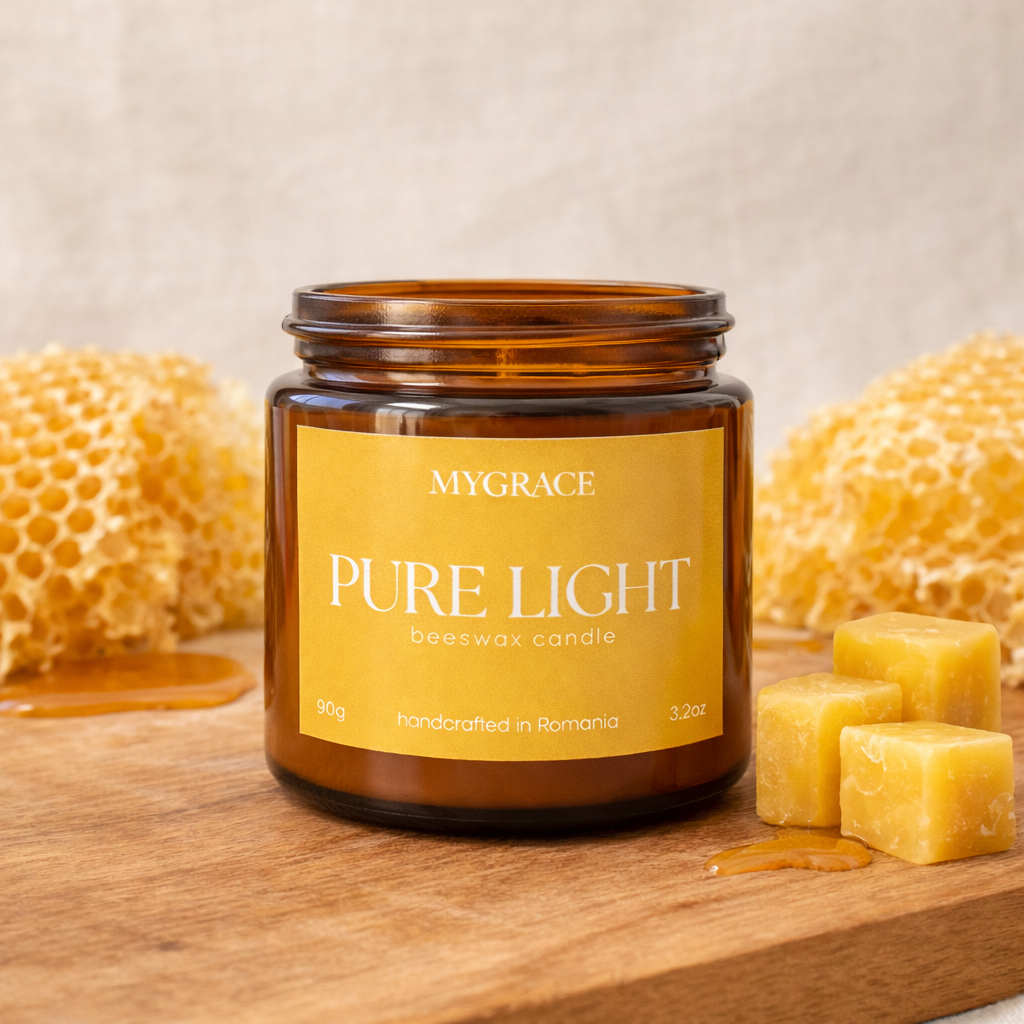 Lumânare din ceară de albine PURE LIGHT - pură, fără parfum