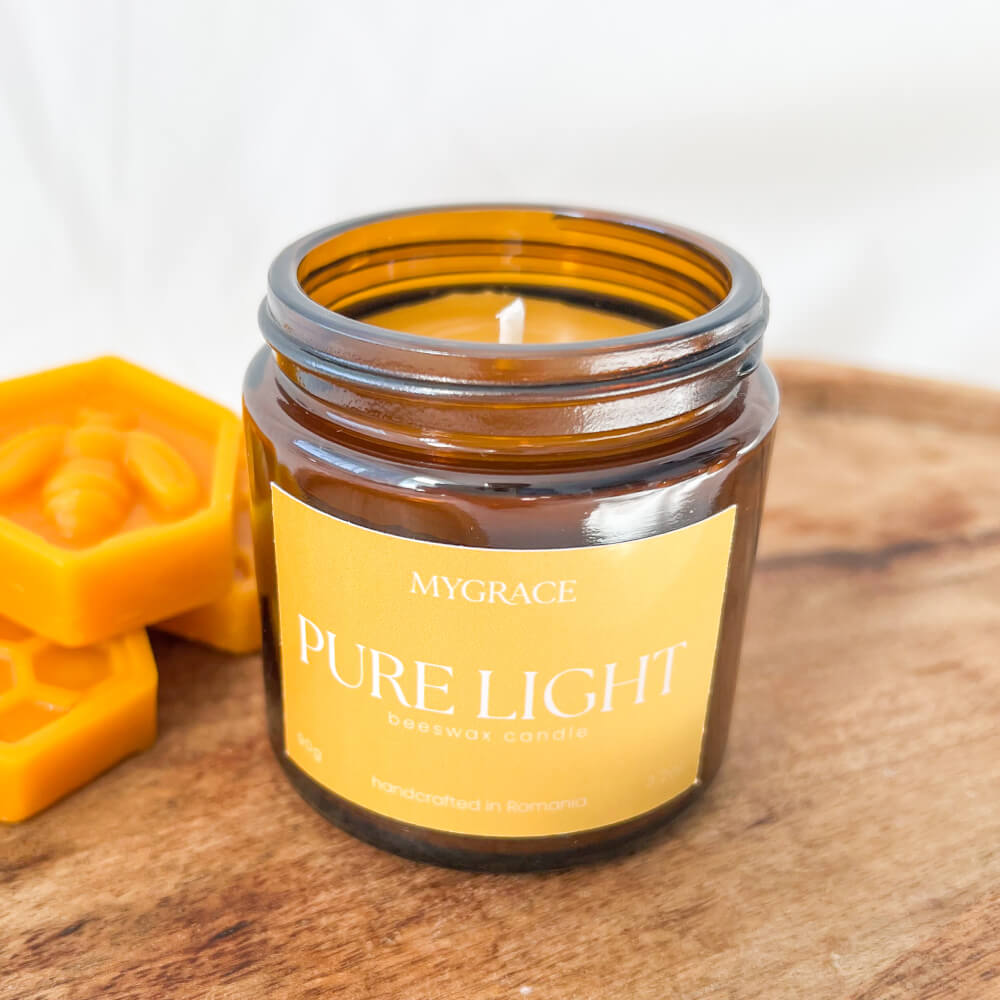 Lumânare naturală PURE LIGHT din ceară de albine