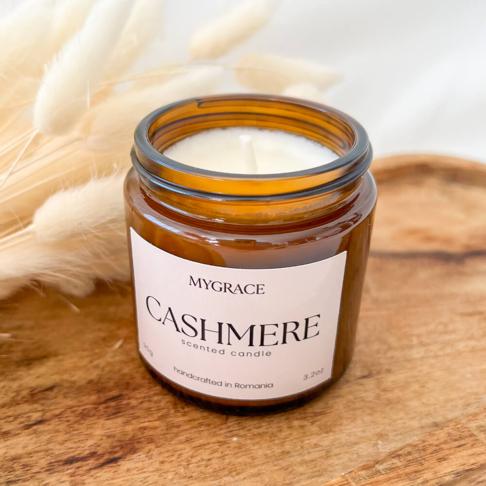 Lumânare parfumată CASHMERE cu mosc și tonka, MyGrace