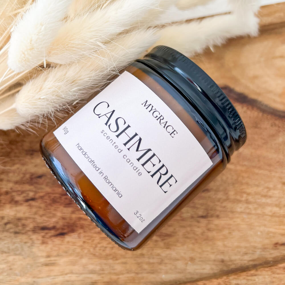 lumanare parfumata CASHMERE mosc tonka ceara soia MYGRACE