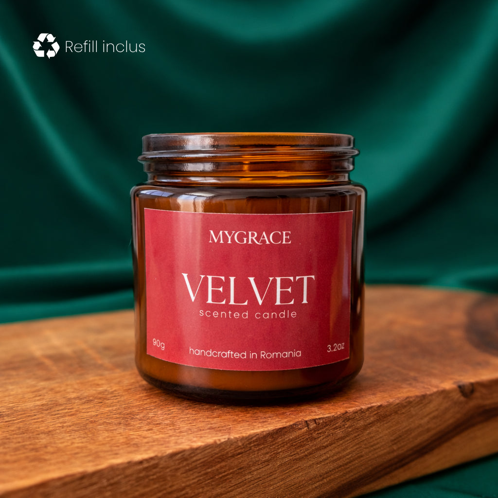 Lumânare parfumată VELVET - floral elegant, tuberoză catifelată