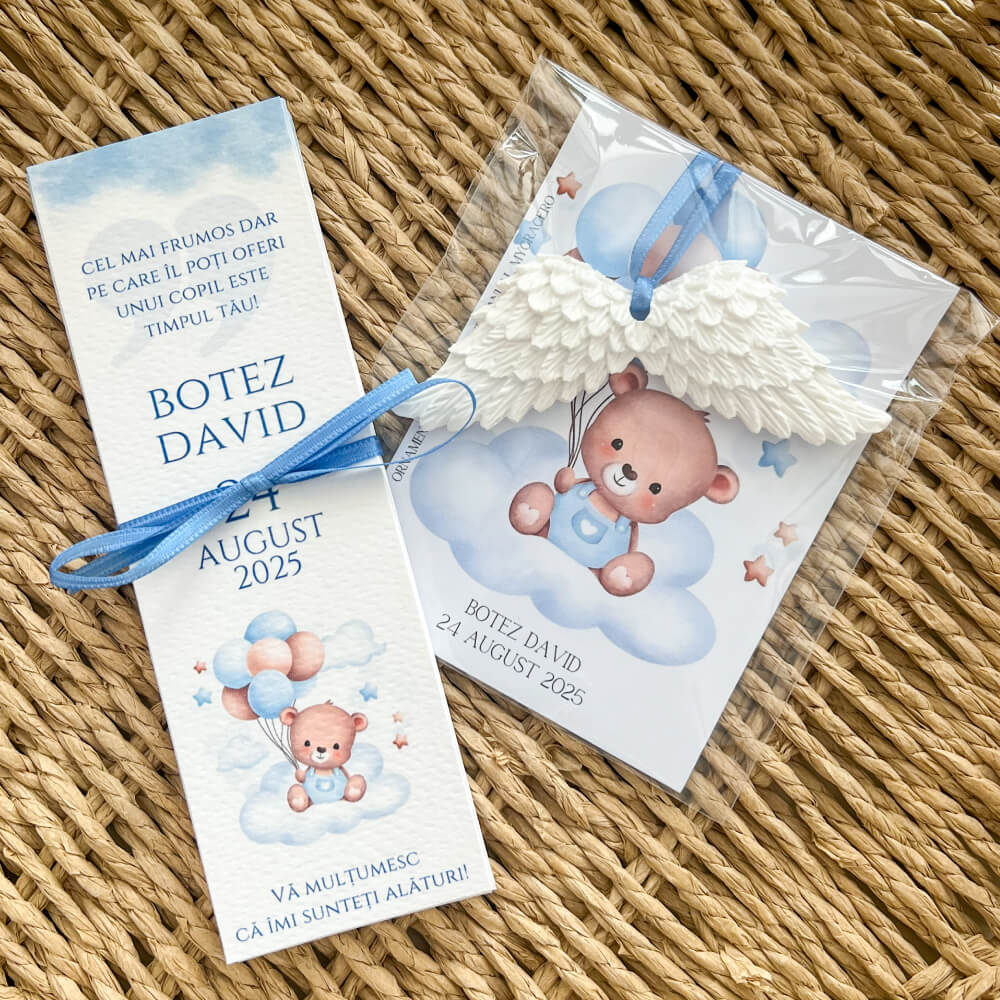 Mărturii botez/nuntă - Semn de carte, diverse modele, carton caligrafic texturat
