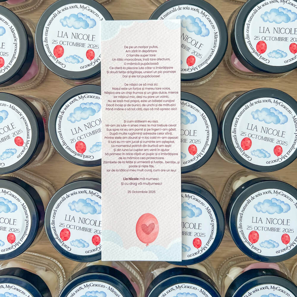 Mărturii botez/nuntă - Semn de carte, diverse modele, carton caligrafic texturat